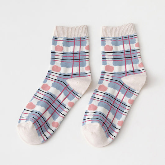 Calcetines de Tubo de Algodón con Diseño Adorable de Conejo Azul - Image 3