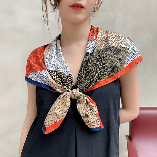 Pañuelo de Seda Twill Grande 90cm para Mujer - Image 25