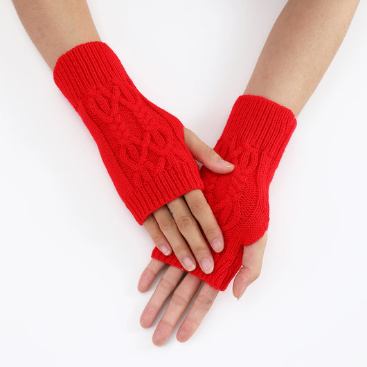 Guantes Tejidos Medio Dedo para Parejas - Lana Cálida Invierno Unisex - Image 28