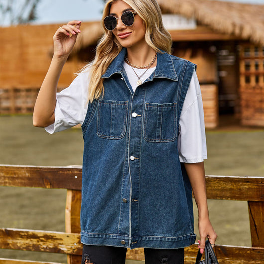 Chaleco Vaquero Clásico para Primavera y Otoño - Image 10