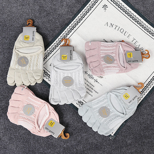 Calcetines Invisibles de Algodón Puro para Mujer con Dedos Separados y Control de Transpiración - Image 9