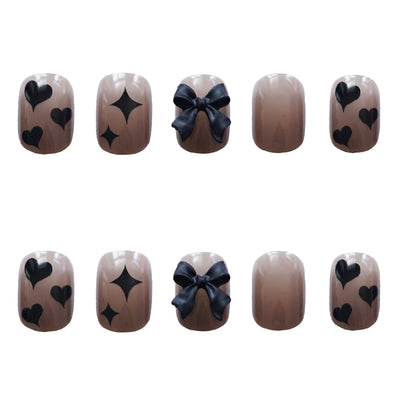Parches de Uñas Mariposa Negra con Diseño Estelar - Image 5