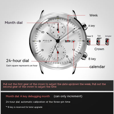 Reloj Automático Mecánico FM121 con Esfera Luminosa y Correa - Image 8