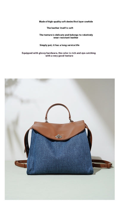 Mochila Cómoda Estilo Coreano Jean Lazy Backpack - Image 10