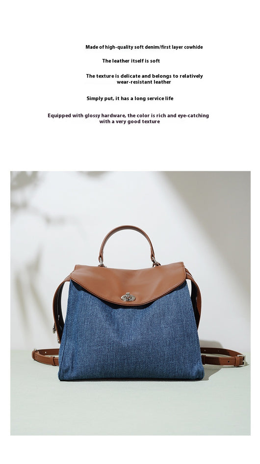 Mochila Cómoda Estilo Coreano Jean Lazy Backpack - Image 10