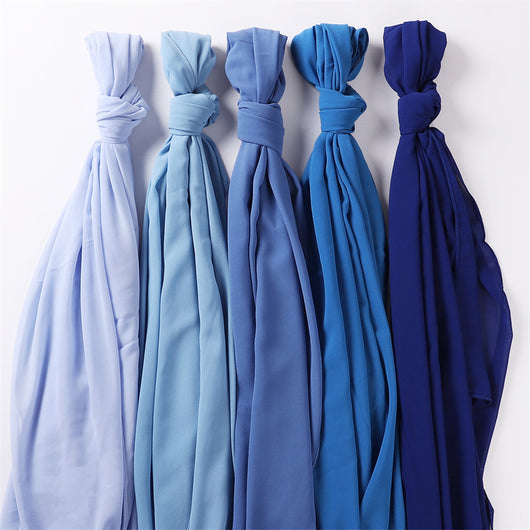 Pañuelo de Gasa Perlada en Colores Sólidos - Cobertura Elegante Monocromática - Image 80