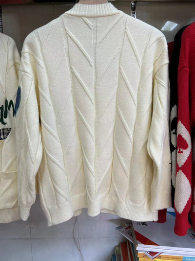 Cardigan Suelto de Punto Retorcido para Mujer - Otoño e Invierno - Image 16