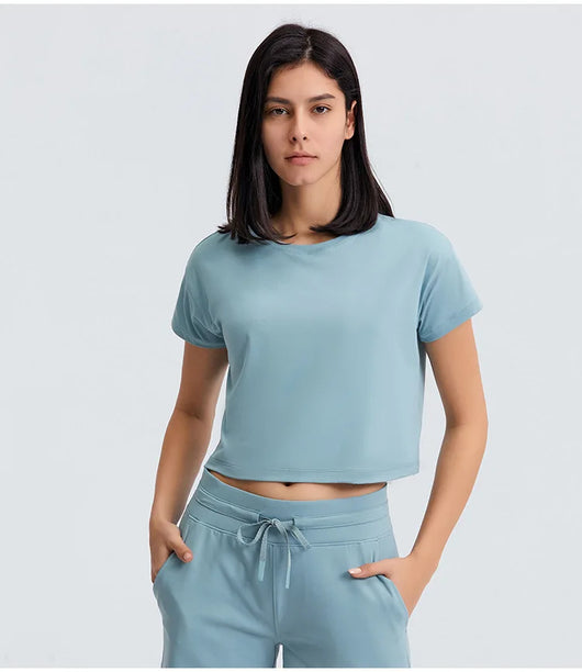 Top Deportivo Mujer Primavera Cuello Redondo Manga Corta Transpirable - Image 41