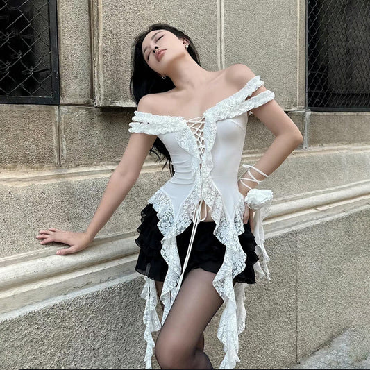 Playera Ajustada con Corte en la Cintura para Mujer