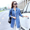 Chaqueta Denim Suelta con Roturas Estilo Mid-Length