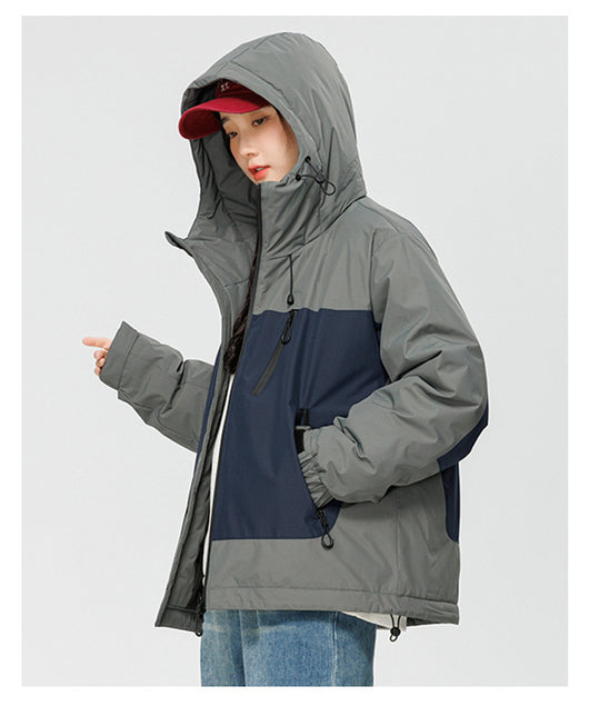 Chaqueta Acolchada Retro Americana con Contraste de Colores - Estilo Mecánico Versátil - Image 28