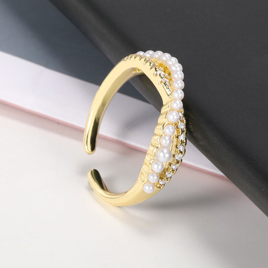 Anillo de Dedo Índice Perla Temperamento para Mujer - Image 3