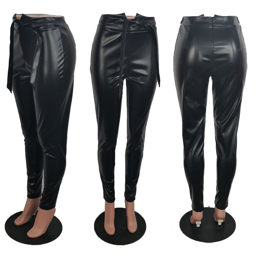Pantalones de Cuero Casual Otoño-Invierno Estilo Europeo Americano - Image 6