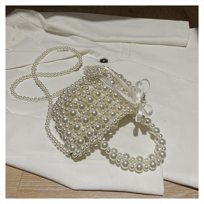 Bolso Mensajero de Perlas con Cadena Elegante para Mujer - Image 10