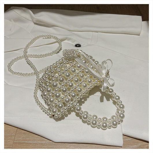 Bolso Mensajero de Perlas con Cadena Elegante para Mujer - Image 10