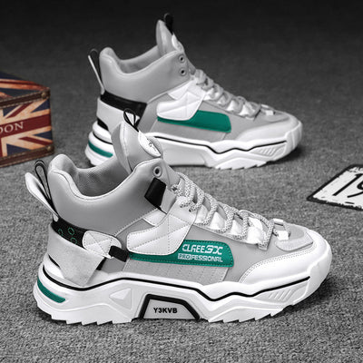 Zapatillas Deportivas Altas para Hombre con Combinación de Colores - Image 3