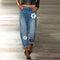 Jeans Rectos Clásicos con Estampado Versátil