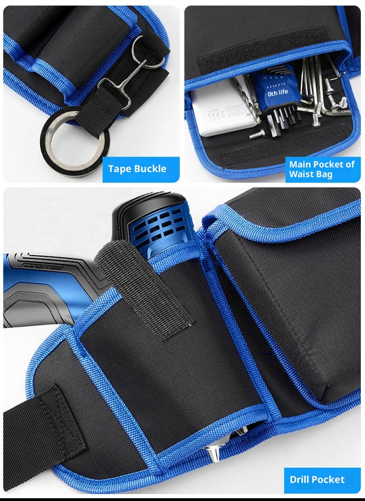 Cinturón de Trabajo Multifuncional con Bolsa de Herramientas - Tela Oxford Resistente para Alturas - Image 31