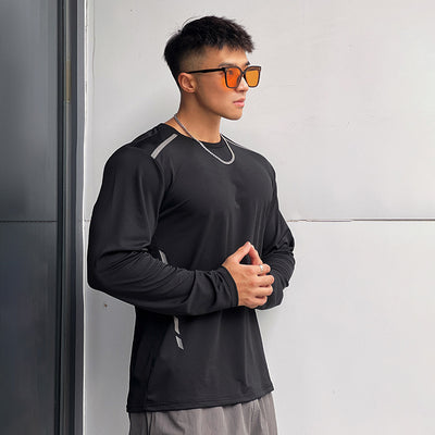 Playera Deportiva Holgada de Cuello Redondo y Manga Larga - Image 11