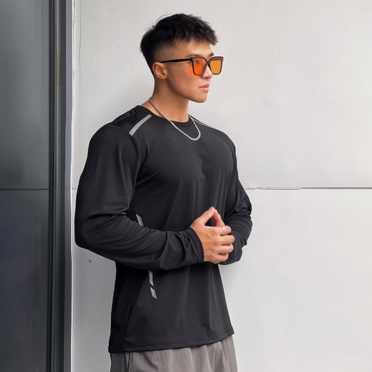 Playera Deportiva Holgada de Cuello Redondo y Manga Larga - Image 11