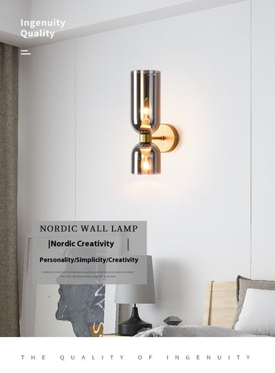 Lámpara de Pared Doble Cabezal en Vidrio para Mesita de Noche - Image 11