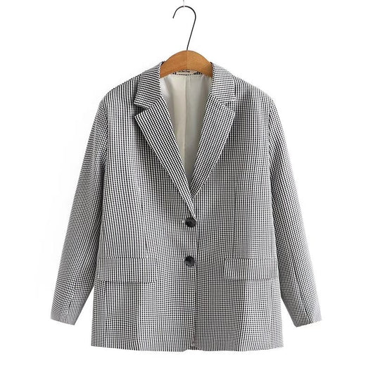 Blazer Cuadrille Retro Slim Fit Talla Grande para Mujer - Image 4