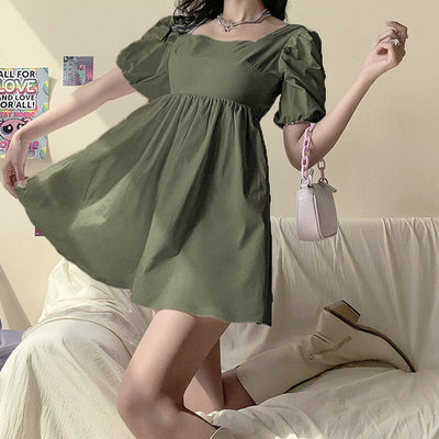 Vestido Elegante de Mangas Princesa, Cuello Único y Espalda Descubierta - Image 4
