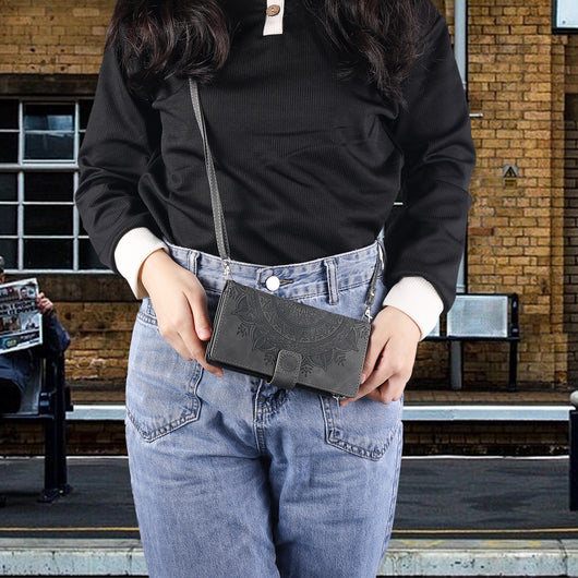 Funda Cartera Teléfono Cuero Grabado - Organizador de Tarjetas con Cierre - Image 33