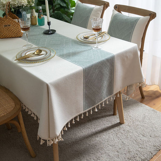 Mantel Rectangular Desechable Impermeable de Algodón y Lino Chino - Image 6