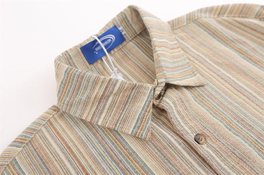 Cardigan Holgado a Rayas Verticales - Camisa Casual Trendy de Manga Larga - Image 12
