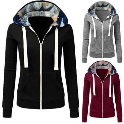 Sudadera con Capucha Estampado Bosque y Cordones Ajustables - Image 5