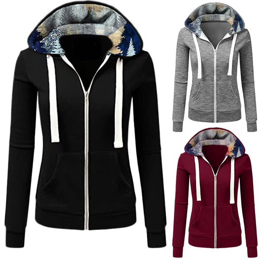 Sudadera con Capucha Estampado Bosque y Cordones Ajustables - Image 5
