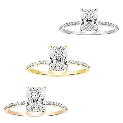Anillo de Plata 925 con Incrustaciones y 3 Quilates de Circonitas para Mujer - Image 4