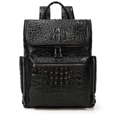 Mochila de Cuero Genuino con Patrón Texturizado - Image 6