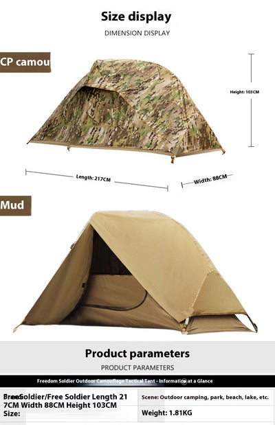 Tienda de Campaña Individual Camuflada - Protección Impermeable y Solar - Image 20