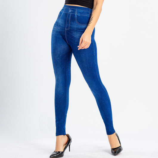 Leggins sin Costuras Estilo Denim con Efecto Levantador - Image 27