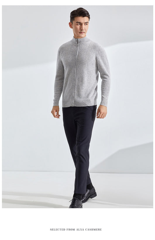 Cardigan de Cashmere Puro Grueso con Cierre - Elegancia Casual - Image 13