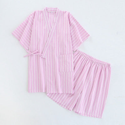 Pijama de Algodón Lavado con Rayas Finas - Image 16