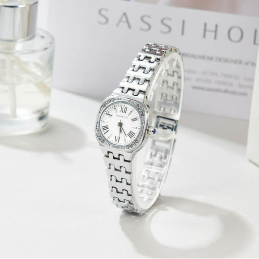 Reloj Cuadrado Estéreo para Mujer - Diseño Moderno y Elegante