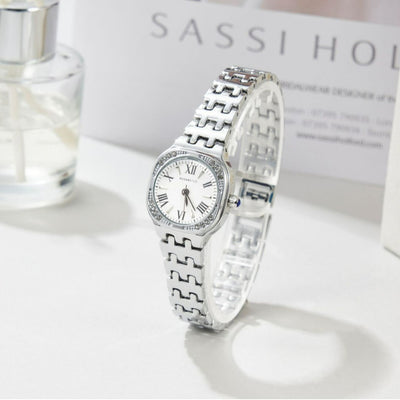 Reloj Cuadrado Estéreo para Mujer - Diseño Moderno y Elegante