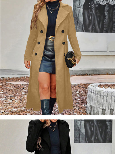 Abrigo de Solapa Cruzada para Mujer - Otoño e Invierno - Image 19