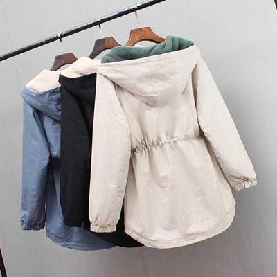 Chaqueta Cortavientos Suelta Estilo Coreano Casual para Mujer - Image 11