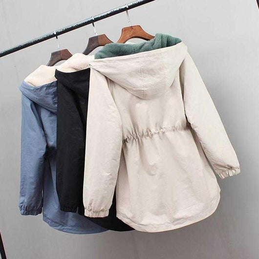 Chaqueta Cortavientos Suelta Estilo Coreano Casual para Mujer - Image 11