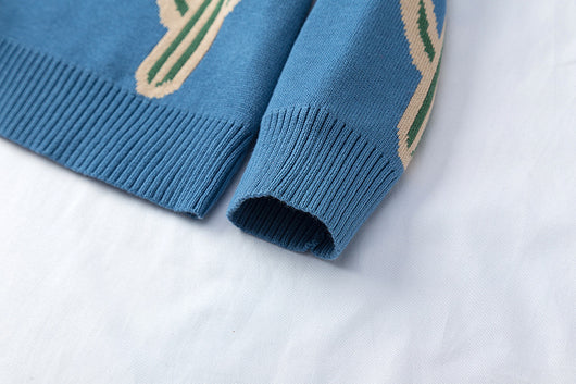 Suéter de Punto de Algodón con Patrón Cactus Jacquard - Image 13