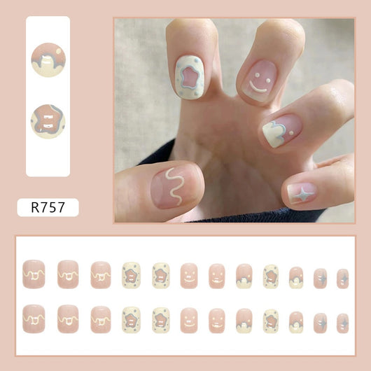 Uñas Postizas con Degradado Color Block - Set de 24 Piezas para un Look Sofisticado - Image 24