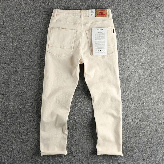 Jeans Vintage Lavado Crudo en Tono Crema - Image 2