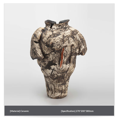 Jarrón Artesanal de Cerámica Wabi-Sabi con Acabado Vintage - Image 11