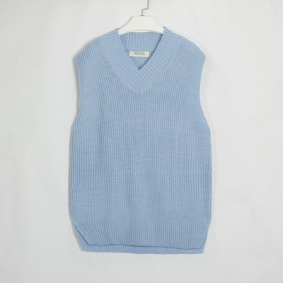Chaleco Tejido Midi - Suéter Sin Mangas Elegante