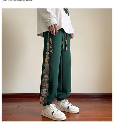 Pantalones Largos Estampados Holgados para Hombre - Image 12