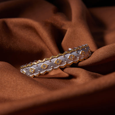 Pulsera de Diamantes con Baño de Oro y Plata - Image 4